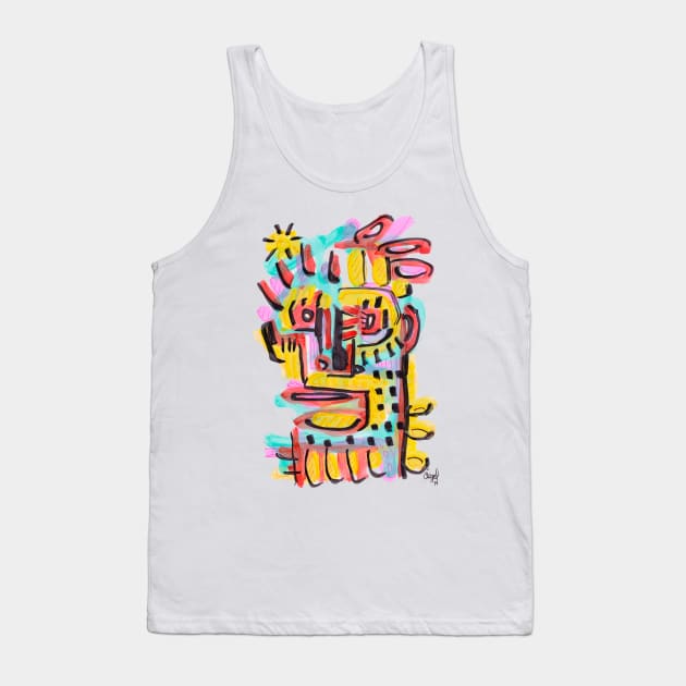 face Tank Top by Angel Rivas